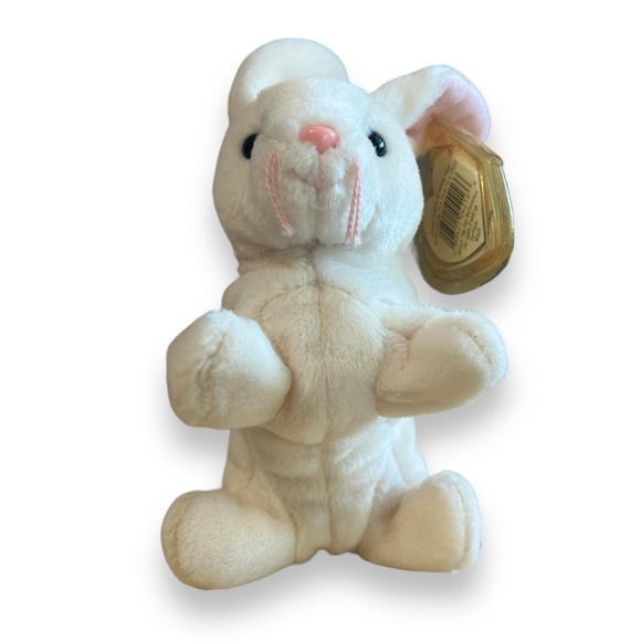 Ty Beanie Baby Nibbler Bunny Rabbit 1998 mint with mint‎ tags and tag protector - Picture 2 of 11